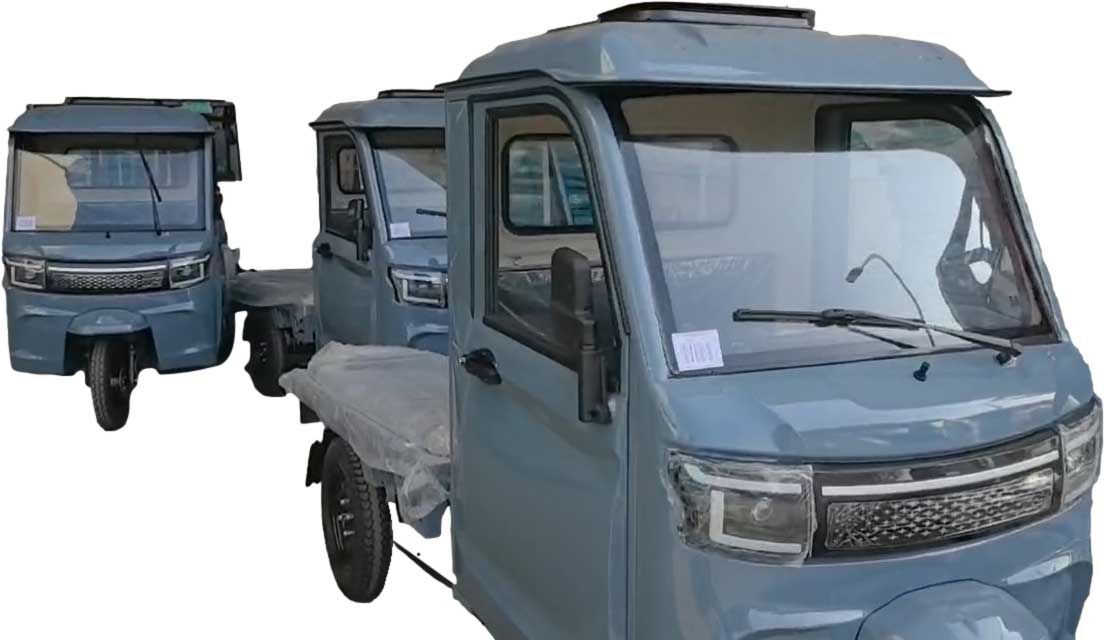 RocknBikes Cargo KH1 Elektro-Dreirad mit Kippmulde und Kabine  3 Fahrzeuge 45km/h Grey