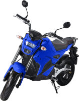 Elektro Motorrad RE8 Blau 45km/h 72V20Ah Lead Accid Alufelgen komplett zusammengebaut