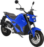 Elektro Motorrad RE8 Blau 45km/h 72V20Ah Lead Accid Alufelgen komplett zusammengebaut