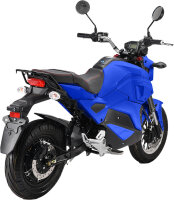 Elektro Motorrad RE8 Blau 45km/h 72V20Ah Lead Accid Alufelgen komplett zusammengebaut