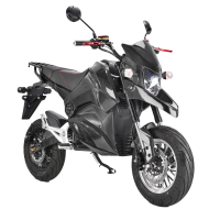 SuperMoto Elektro Motorrad RE8SM Schwarz 45km/h 72V20Ah Lead Accid Alufelgen zusammengebaut mit Akku