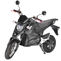 SuperMoto Elektro Motorrad RE8SM Schwarz 45km/h 72V20Ah Lead Accid Alufelgen zusammengebaut mit Akku