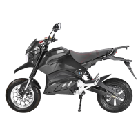 SuperMoto Elektro Motorrad RE8SM Schwarz 45km/h 72V20Ah Lead Accid Alufelgen zusammengebaut mit Akku