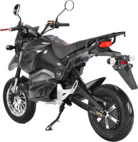 SuperMoto Elektro Motorrad RE8SM Schwarz 45km/h 72V20Ah Lead Accid Alufelgen zusammengebaut mit Akku