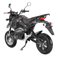 SuperMoto Elektro Motorrad RE8SM Schwarz 45km/h 72V20Ah Lead Accid Alufelgen zusammengebaut mit Akku