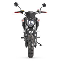 SuperMoto Elektro Motorrad RE8SM Schwarz 45km/h 72V20Ah Lead Accid Alufelgen zusammengebaut mit Akku