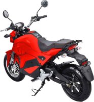 Elektro Motorrad RE8 Matt-Red 45km/h 72V20Ah Lead Accid Alufelgen komplett zusammengebaut