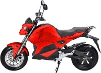Elektro Motorrad RE8 Matt-Red 45km/h 72V20Ah Lead Accid Alufelgen komplett zusammengebaut