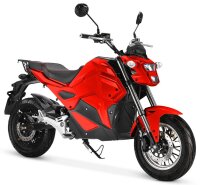 Elektro Motorrad RE8 Matt-Red 45km/h 72V20Ah Lead Accid Alufelgen komplett zusammengebaut