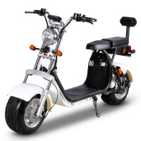 RocknBikes CP1.6 Alu-Felgen Motorroller 45km/h Elektroscooter Weiss Akku nach Wahl