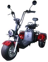 Rocknbikes CP3.1 Trike Schwarz/Rot 45km/h Elektroroller mit Akku 60V25Ah