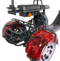 Rocknbikes CP3.1 Trike Schwarz/Rot 45km/h Elektroroller mit Akku 60V25Ah