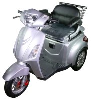 Rocknbikes R500 Elektro-Seniorenmobil Silber metallic 25km/h Akku 60V20aH Senioren Roller E-Scooter Roller