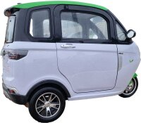 MoveEco MicroCar 45km/h RX2E Mokick Version 2 Personen Lightgrey-Grün Ab15 Jahren mit Führerschein AM