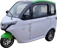 MoveEco MicroCar 45km/h RX2E Mokick Version 2 Personen Lightgrey-Grün Ab15 Jahren mit Führerschein AM