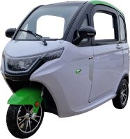 MoveEco MicroCar 45km/h RX2E Mokick Version 2 Personen Lightgrey-Grün Ab15 Jahren mit Führerschein AM