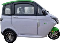MoveEco MicroCar 45km/h RX2E Mokick Version 2 Personen Lightgrey-Grün Ab15 Jahren mit Führerschein AM