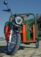 Elektrische Dreirad Cargo 500 NC09 Grün EEC 45km/h o. 25km/h Version Akku 72V58Ah ca. 70-80km Reichweite