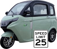 MoveEco MicroCar 25km/h RX2E Mofa Version Mint-Gr&uuml;n...