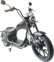 Rocknbikes RE10 MH3 Elektro-Chopper Schwarz-Matt 45km/h Doppelsitzbank Alufelgen 3kW Teilzerlegt im Karton mit Akku 60V30Ah