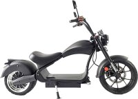 Rocknbikes RE10 MH3 Elektro-Chopper Schwarz-Matt 45km/h Doppelsitzbank Alufelgen 3kW  Akku 60V30Ah