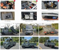 RocknBikes Pick-Up Cargo A41 Grau 72V108Ah LiFeP04 Akku 45km/h Version 2 Personen Straßenzulassung