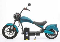 Rocknbikes RE10 MH3 Elektro-Chopper Matt Saphire Green...