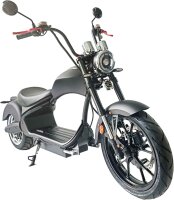 Rocknbikes RE10 MH3 Elektro-Chopper Carbon-Look Graphite 45km/h Doppelsitzbank Alufelgen 3kW  Akku 60V30Ah
