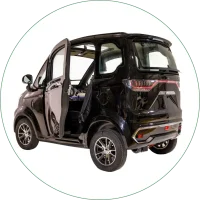 EccoStar X9 E Schwarz-Rot 4-Wheeler Side-By-Side MicroCar 45km/h Mokick ab15 mit Führerschein AM 2-Personen