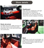 EccoStar X9 E Schwarz-Rot 4-Wheeler Side-By-Side MicroCar 45km/h Mokick ab15 mit Führerschein AM 2-Personen