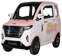 EccoStar X5 E Weiss 58Ah Akku 4-Wheeler MicroCar 45km/h Mokick ab15 mit Führerschein AM 2-Personen Straßenzulassung