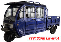 RocknBikes Doppelkabine Blau 45km/h Mokick-Version mit...