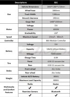 RocknBikes Pick-Up Cargo A41 Grau 72V108Ah LiFeP04 Akku 25km/h Version 2 Personen Straßenzulassung