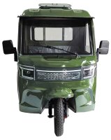 RocknBikes KH1 Türkis 45km/h Mokick Version Elektro-Dreirad mit Kabine und manueller Kippmulde mit Straßenzulassung Akku LiFeP04 72V106AH