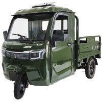 RocknBikes KH1 Türkis 45km/h Mokick Version Elektro-Dreirad mit Kabine und manueller Kippmulde mit Straßenzulassung Akku LiFeP04 72V106AH