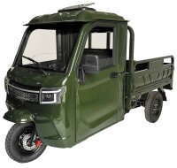 RocknBikes KH1 Türkis 45km/h Mokick Version Elektro-Dreirad mit Kabine und manueller Kippmulde mit Straßenzulassung Akku LiFeP04 72V106AH