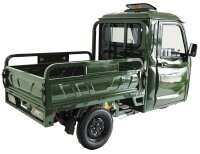 RocknBikes KH1 Türkis 45km/ Mokick Version Elektro-Dreirad mit Kabine und manueller Kippmulde mit Straßenzulassung LiFeP04 72V80AH